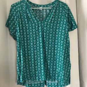 Old Navy teal short sleeve blouse
